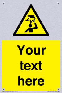 Custom warning overhead obstacle